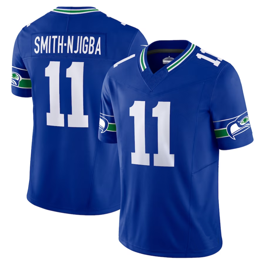 Jamed #11 Jaxon Smith-Njigba Player S.Seahawks Royal Alternate Vapor F.U.S.E. Limited Stitched Jerseys