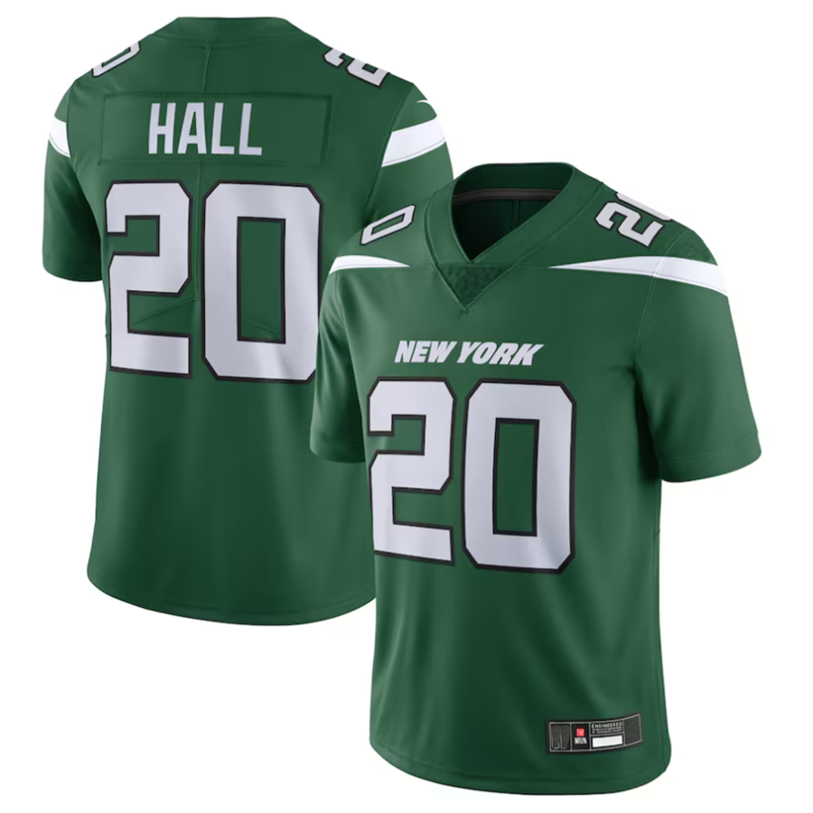 Jamed #20 Breece Hall Player NY.Jets Gotham Green Vapor Untouchable Limited Stitched Jerseys