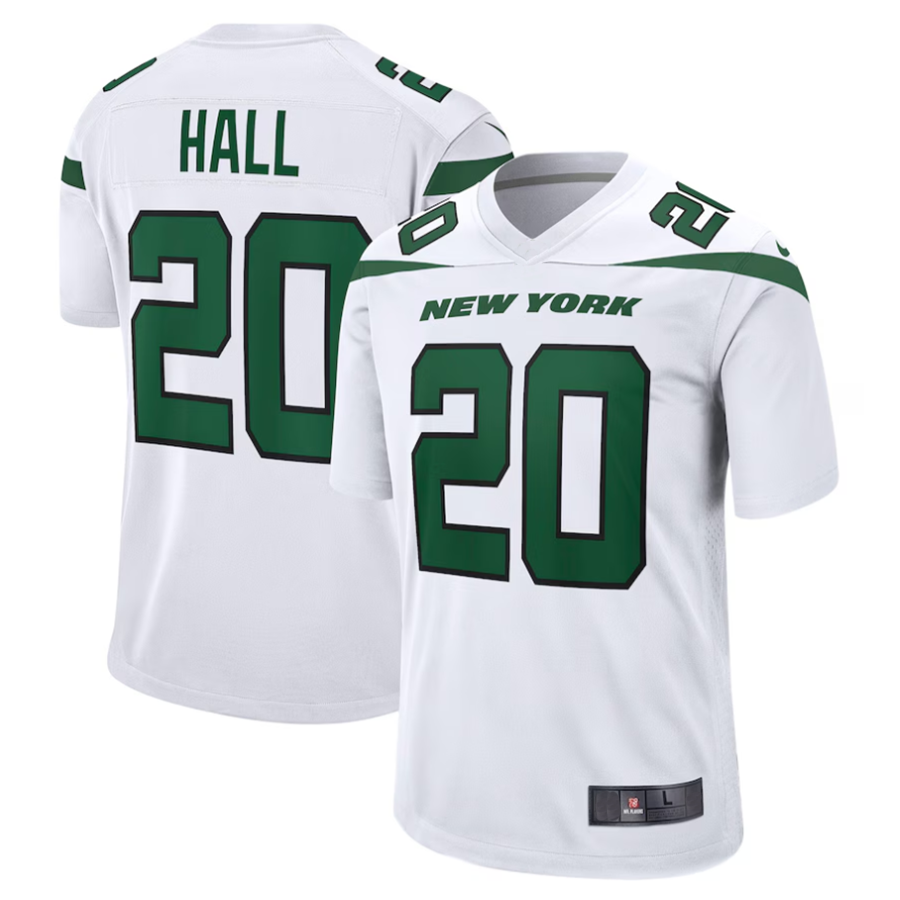 Jamed #20 Breece Hall Player NY.Jets White Away Game Stitched Jerseys