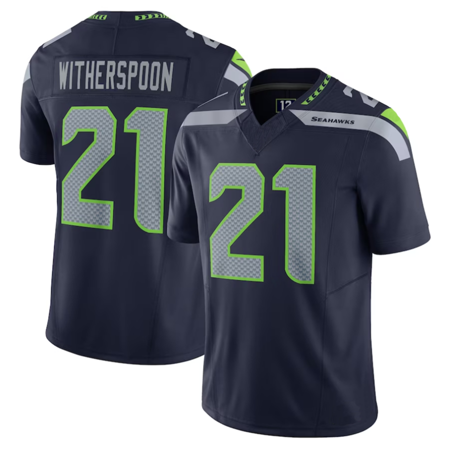 Jamed S.Seahawks #21 Devon Witherspoon Player Navy Vapor F.U.S.E. Limited Stitched Jerseys