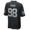 Jamed LV.Raiders #98 Maxx Crosby Black Game Jersey American Stitched Jerseys