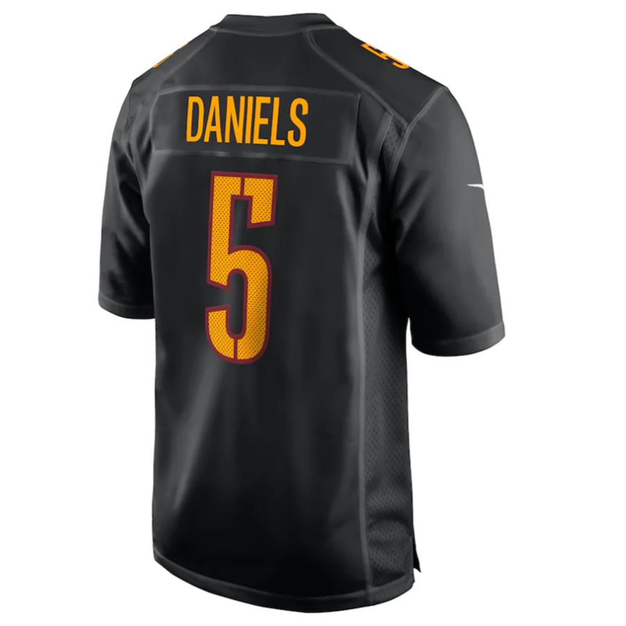Jamed #5 Jayden Daniels Player W.Commanders Carbon Black Fashion Stitched Jersey