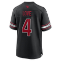 Jamed A.Cardinals #4 Jeremiyah Love Black Game Player Stitched Jerseys