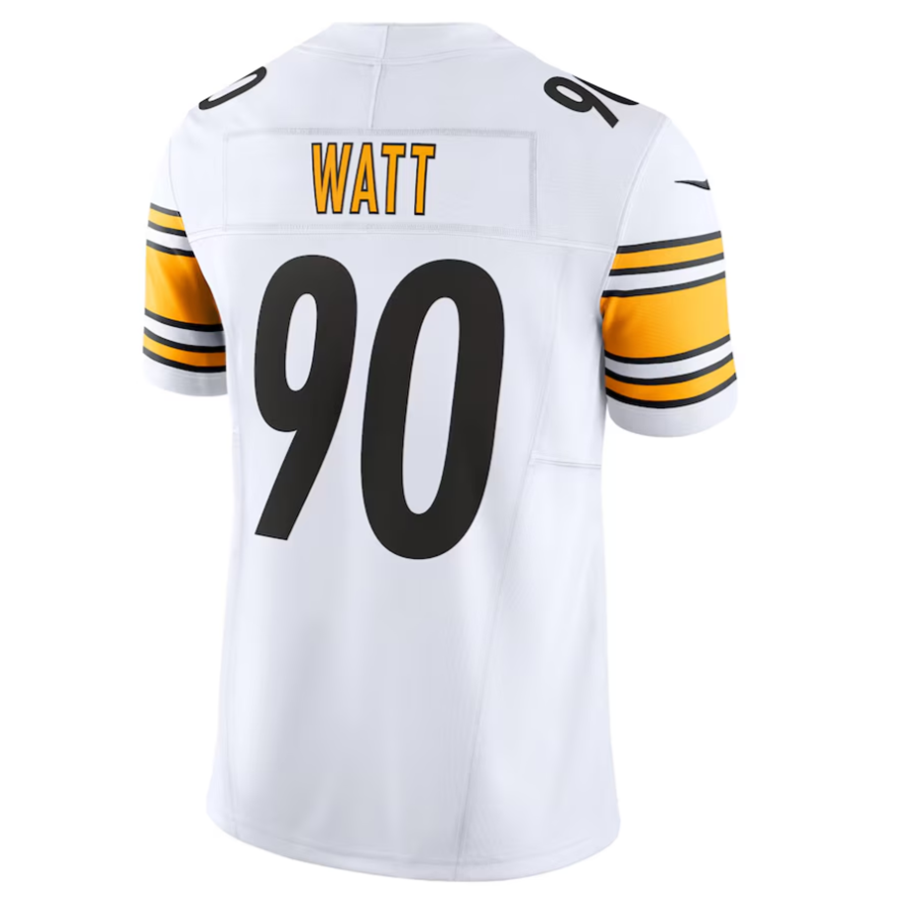 Jamed #90 T.J. Watt Player P.Steelers White Vapor F.U.S.E. Limited Stitched Jersey