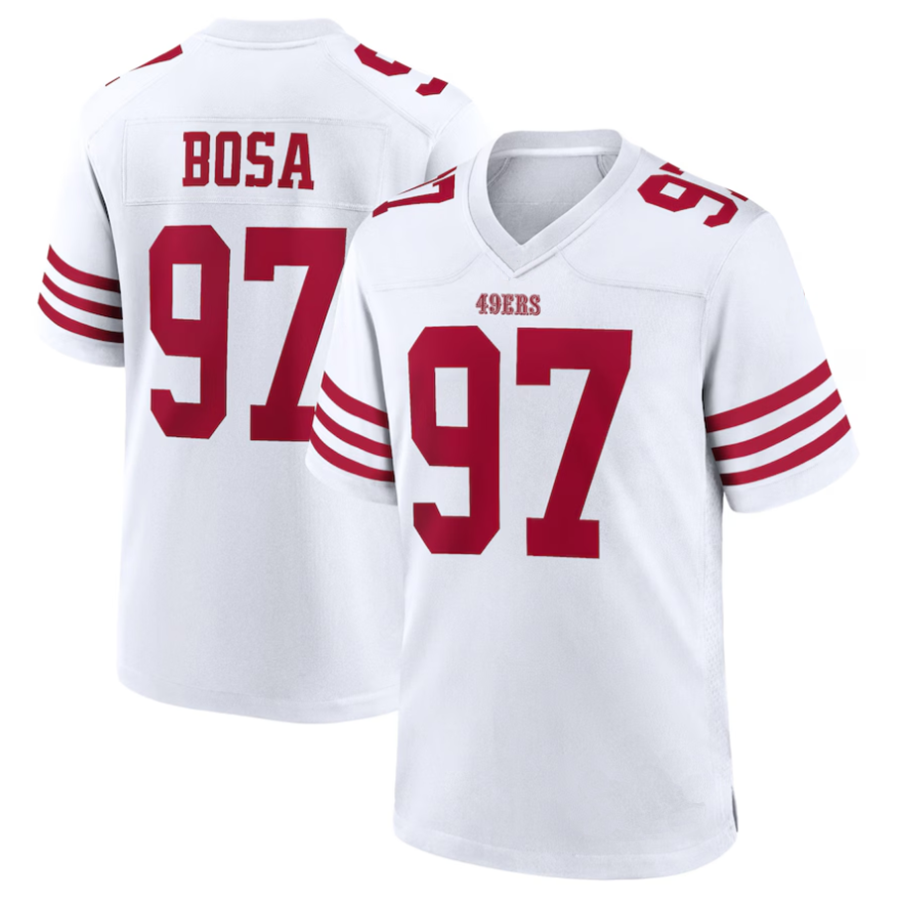 Jamed SF.49ers #97 Nick Bosa Player White Game Stitched Jerseys