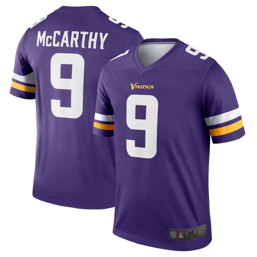 Jamed #9 J.J. McCarthy Player MN.Vikings Purple Alternate Legend Stitched Jerseys