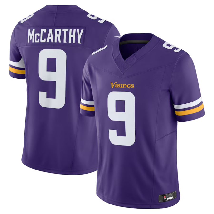 Jamed #9 J.J. McCarthy Player MN.Vikings Purple Vapor F.U.S.E. Limited Stitched Jerseys