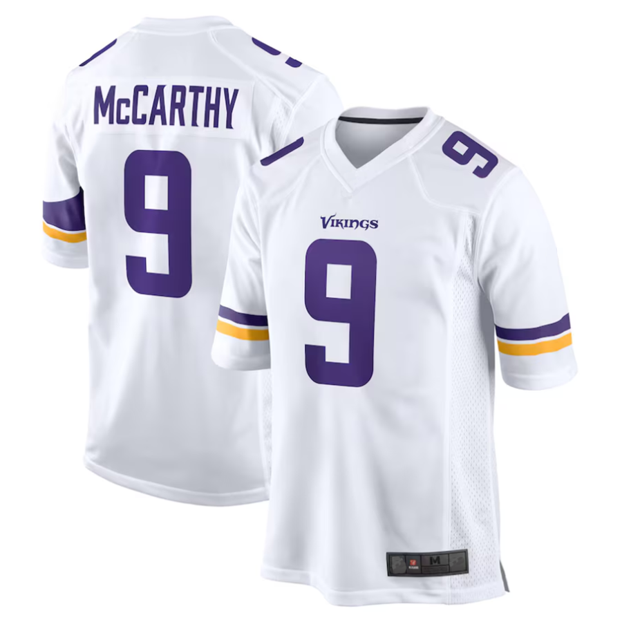 Jamed #9 J.J. McCarthy Player MN.Vikings White Game Stitched Jerseys
