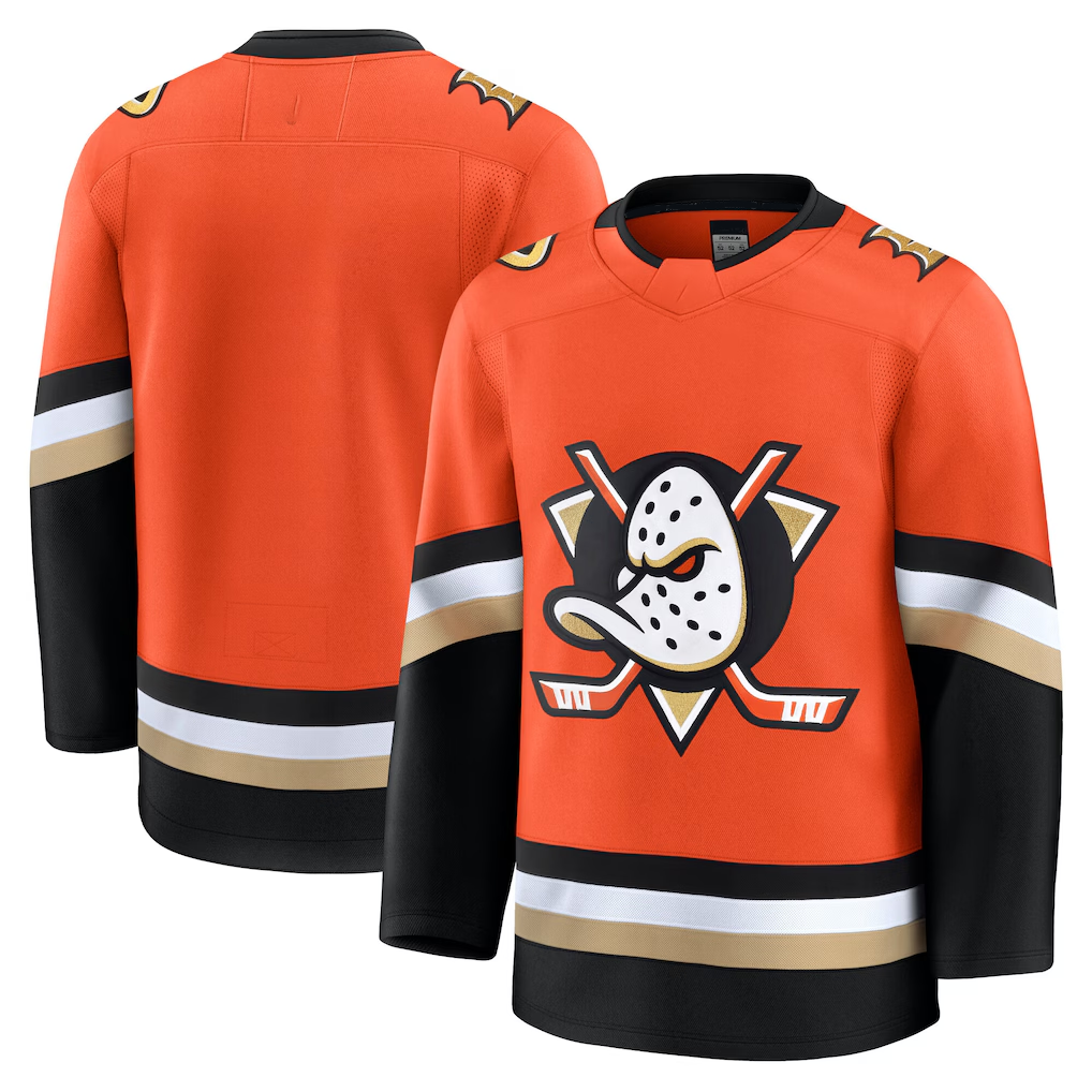 Jamed A.Ducks Orange Home Premium Jerseys