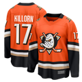 Jamed A.Ducks #17 Alex Killorn Orange Home Breakaway Jerseys