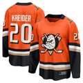 Jamed A.Ducks #20 Chris Kreider Orange Home Breakaway Jerseys