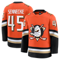 Jamed A.Ducks #45 Beckett Sennecke Orange Home Premium Jerseys