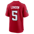 Jamed A.Falcons #5 Drake London Red Game Stitched Jerseys