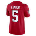 Jamed A.Falcons #5 Drake London Red Team Vapor F.U.S.E. Limited Stitched Jerseys