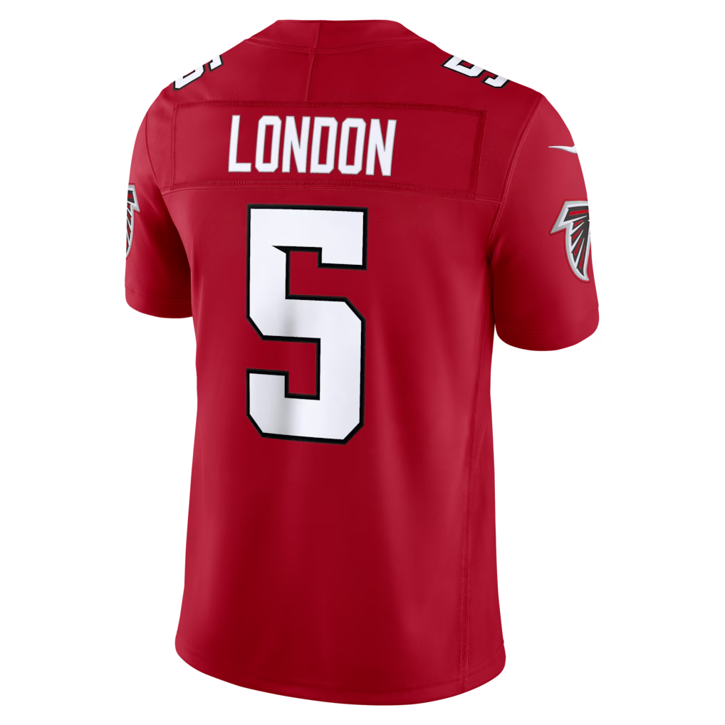 Jamed A.Falcons #5 Drake London Red Team Vapor F.U.S.E. Limited Stitched Jerseys