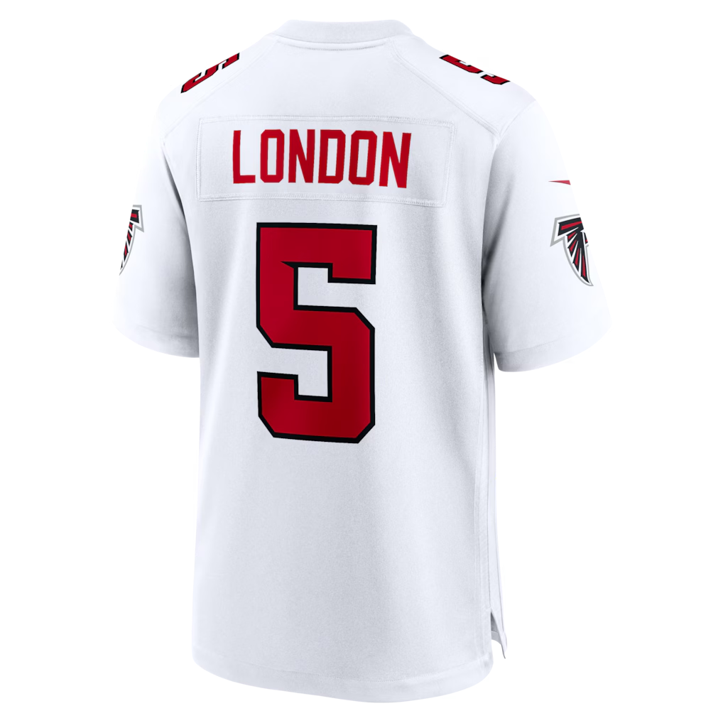 Jamed A.Falcons #5 Drake London White Game Stitched Jerseys