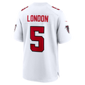 Jamed A.Falcons #5 Drake London White Game Stitched Jerseys