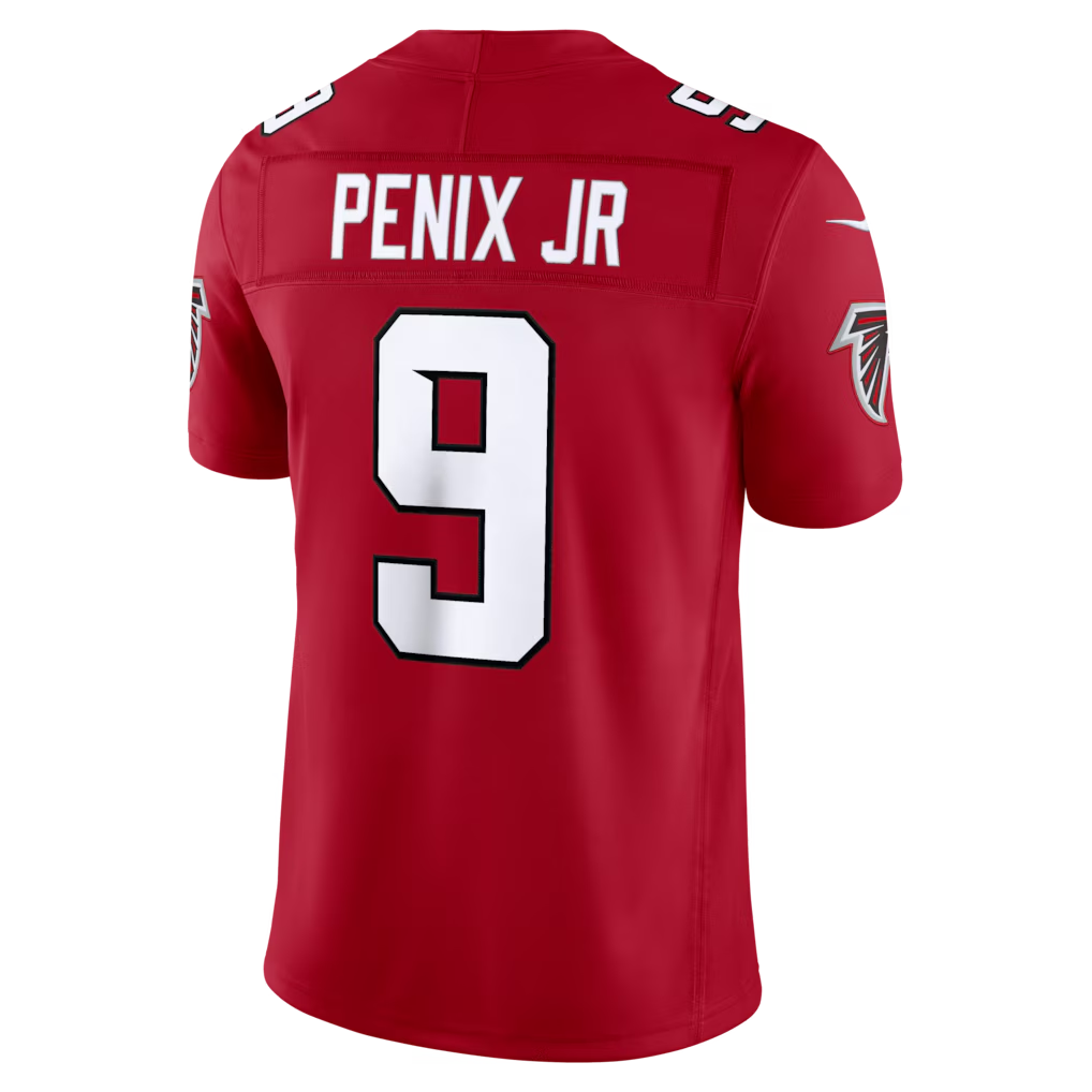 Jamed A.Falcons #9 Michael Penix Jr. Red Team Vapor F.U.S.E. Limited Stitched Jerseys