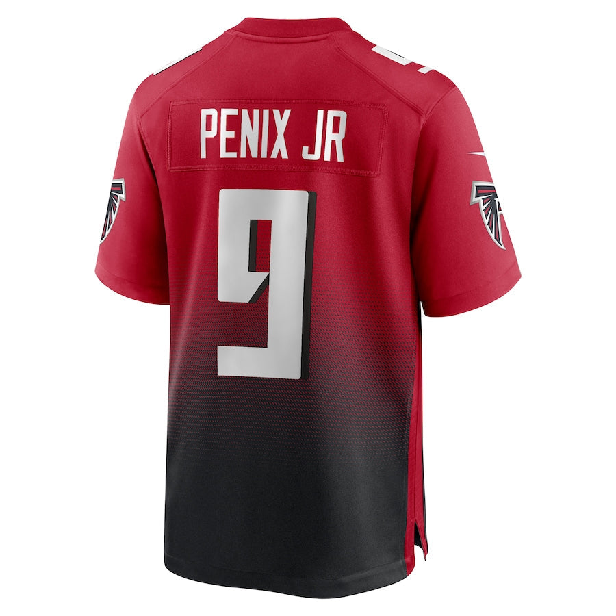 Jamed A.Falcons #9 Michael Penix Jr. Player Red Home Game Stitched Jerseys
