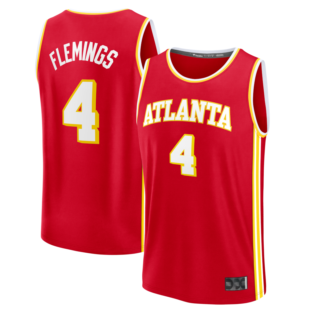 Jamed A.Hawks #4 Kingston Flemings Red 2026 Draft First Round Pick Fast Break Jerseys - Icon Edition