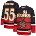 Jamed A.Hawks #55 Dikembe Mutombo Mitchell & Ness Red Maxxed Out Fashion Hockey Jerseys