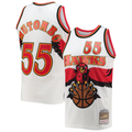 Jamed A.Hawks #55 Dikembe Mutombo Mitchell & Ness White 199697 Hardwood Classics Swingman Jerseys