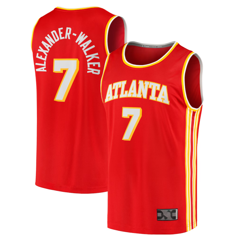 Jamed A.Hawks #7 Nickeil Alexander-Walker Red Fast Break Replica Jerseys - Icon Edition