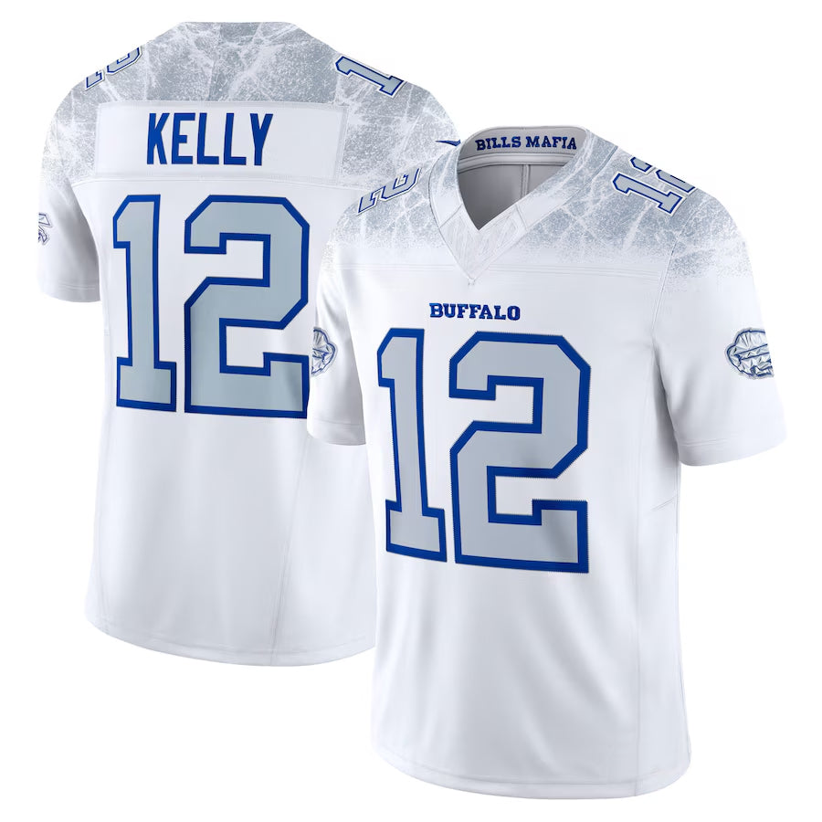 Jamed B.Bills #12 Jim Kelly Player White Rivalries Collection Vapor Limited  Stitched Jersey