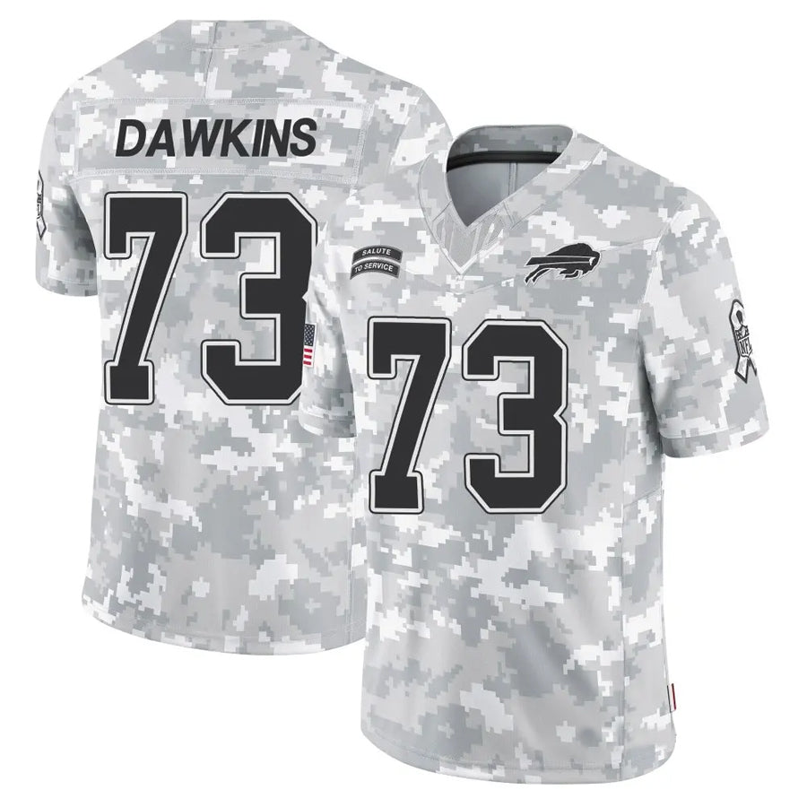Jamed B.Bills #73 Dion Dawkins Player Arctic Camo Salute to Service Limited  Stitched Jerseys