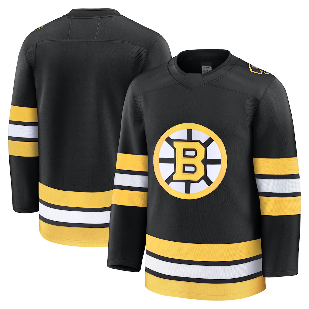 Jamed B.Bruins Black Home Premium Stitched Jerseys