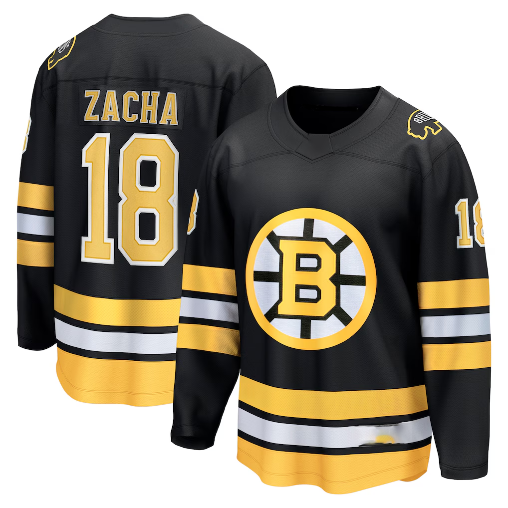 Jamed B.Bruins #18 Pavel Zacha Black Home Breakaway Player Stitched Jerseys