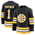 Jamed B.Bruins #1 Jeremy Swayman Black Home Premium Stitched Jerseys