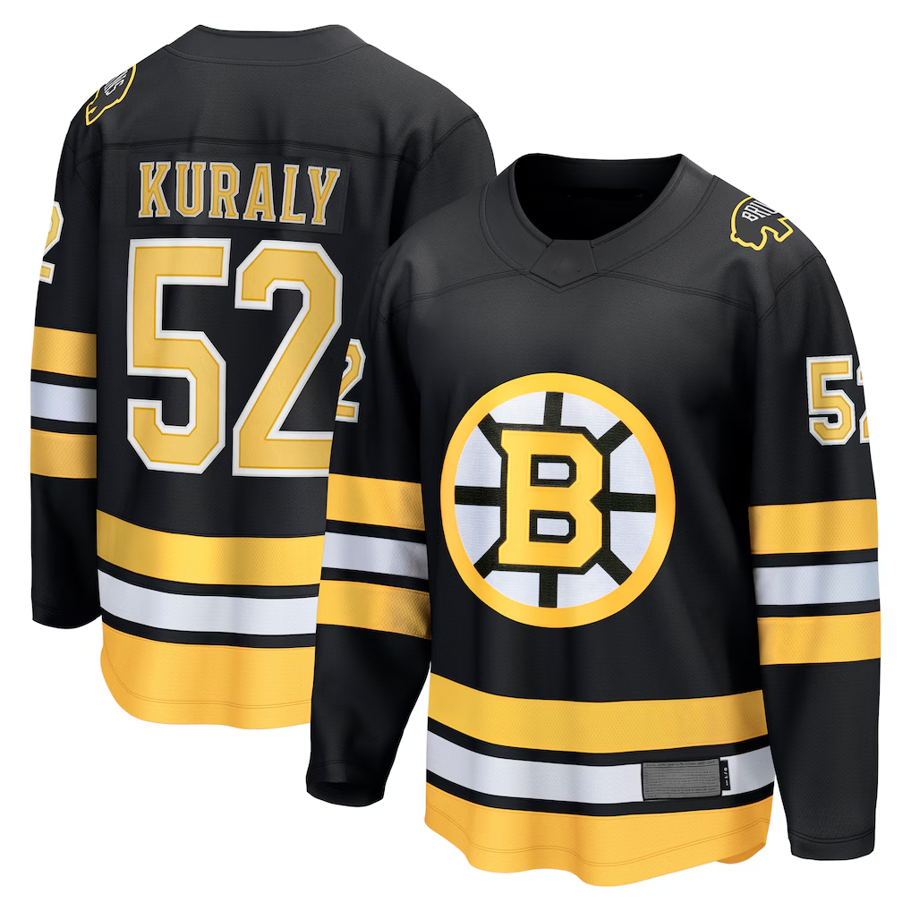 Jamed B.Bruins #52 Sean Kuraly Black Home Breakaway Player Stitched Jerseys