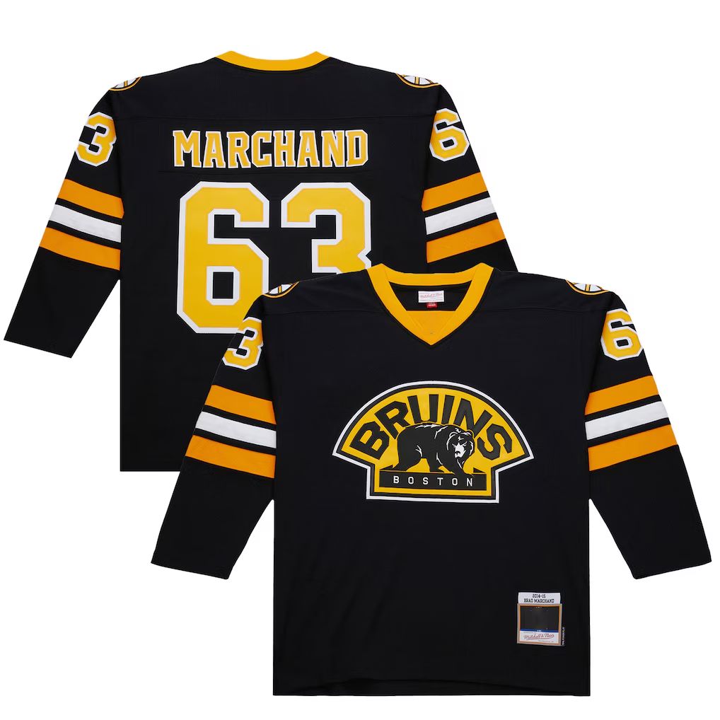 Jamed B.Bruins #63 Brad Marchand Black 2014-15 Power Play Stitched Jerseys