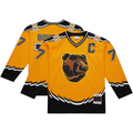 Jamed B.Bruins #77 Ray Bourque Mitchell & Ness Gold Big & Tall 1996-97 Blue Line 2.0 Stitched Jerseys