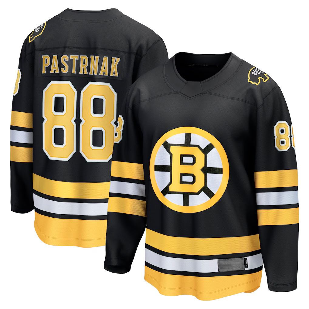 Jamed B.Bruins #88 David Pastrnak Black Home Breakaway Player Stitched Jerseys