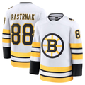Jamed B.Bruins #88 David Pastrnak White Away Premium Player Stitched Jerseys