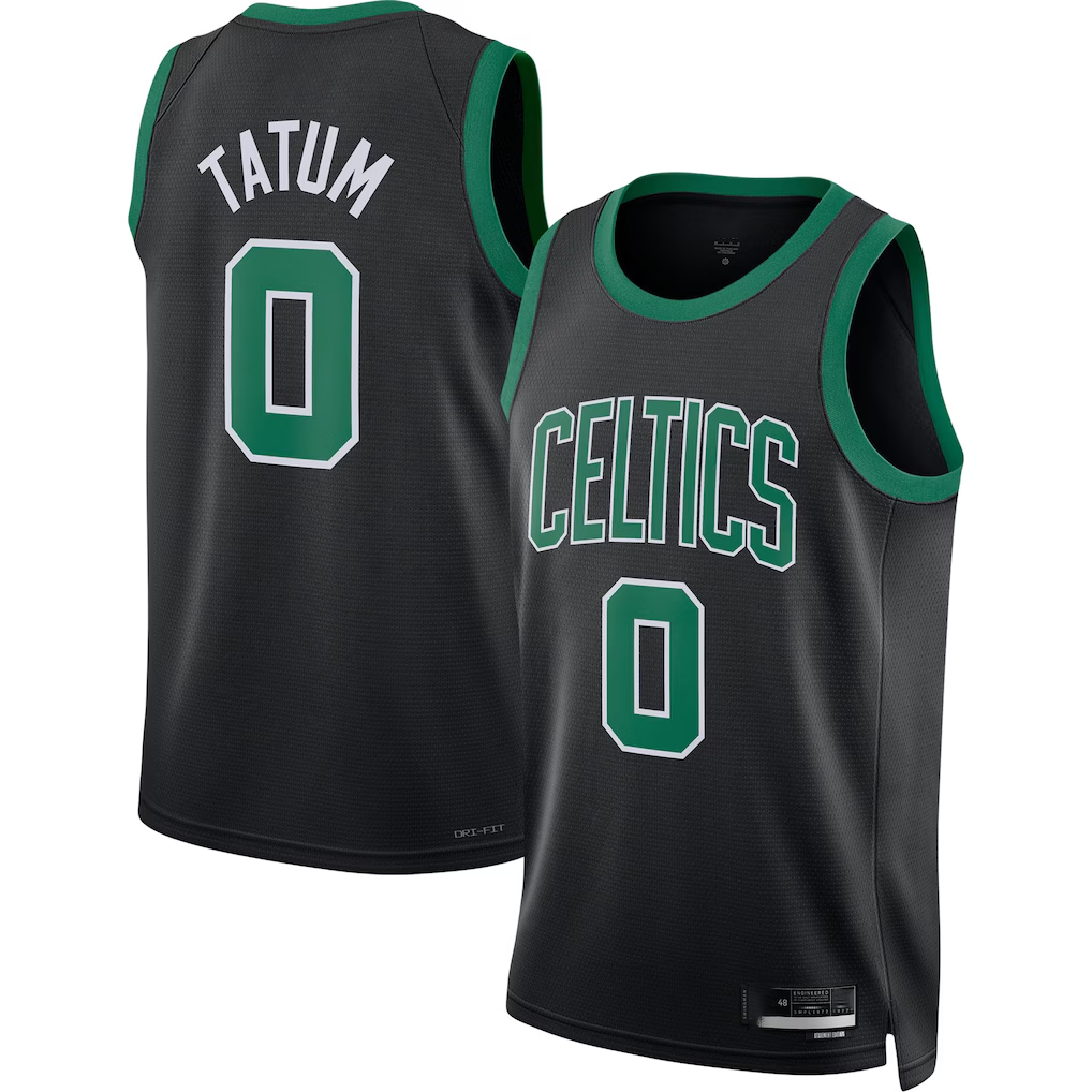 Jamed B.Celtics #0 Jayson Tatum  Black Swingman Jerseys - Statement Edition