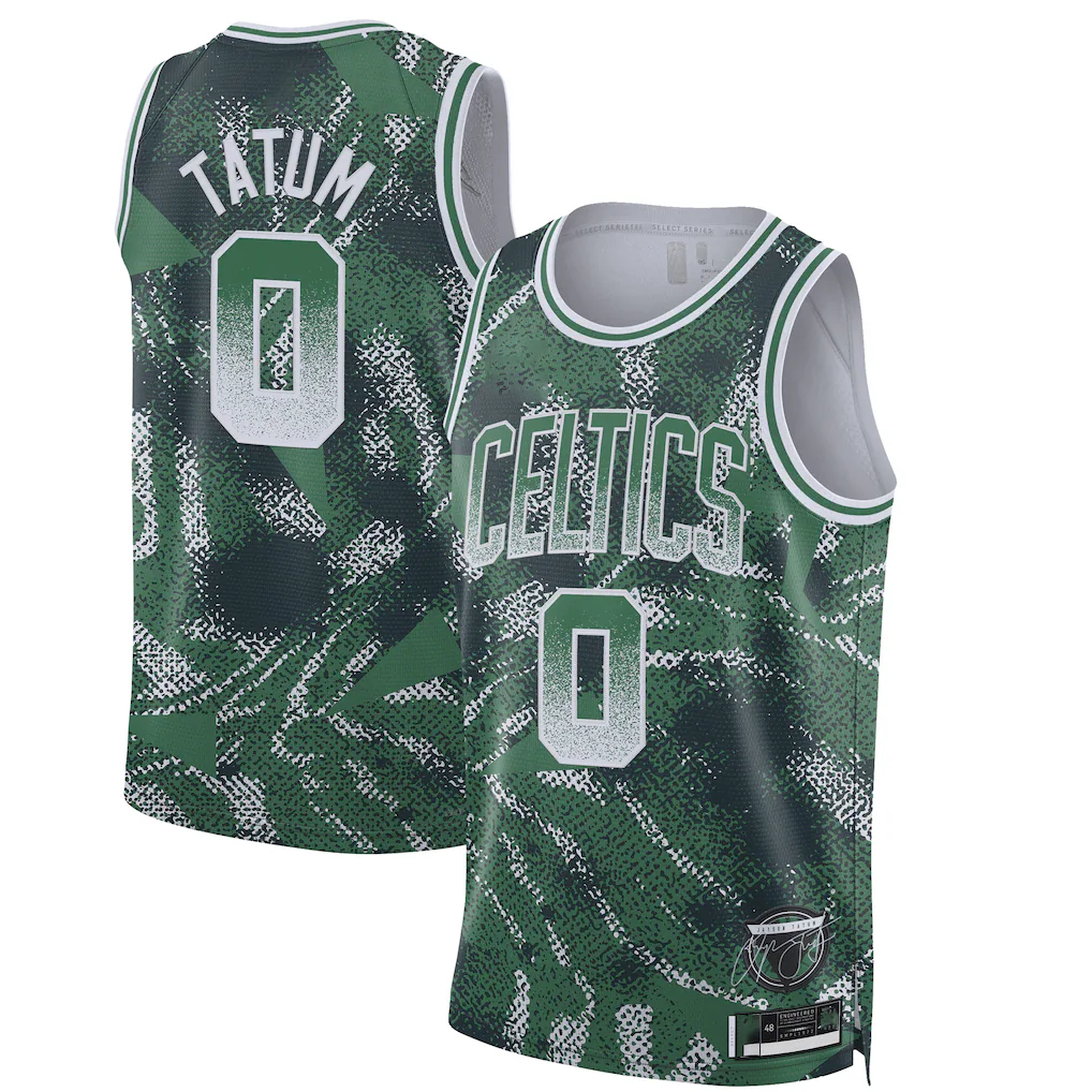 Jamed B.Celtics #0 Jayson Tatum Green 2025 Select Series Swingman Player Jerseys