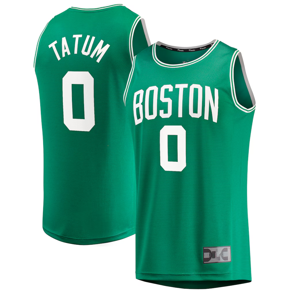 Jamed B.Celtics #0 Jayson Tatum  Kelly Green Fast Break Replica Jerseys - Icon Edition