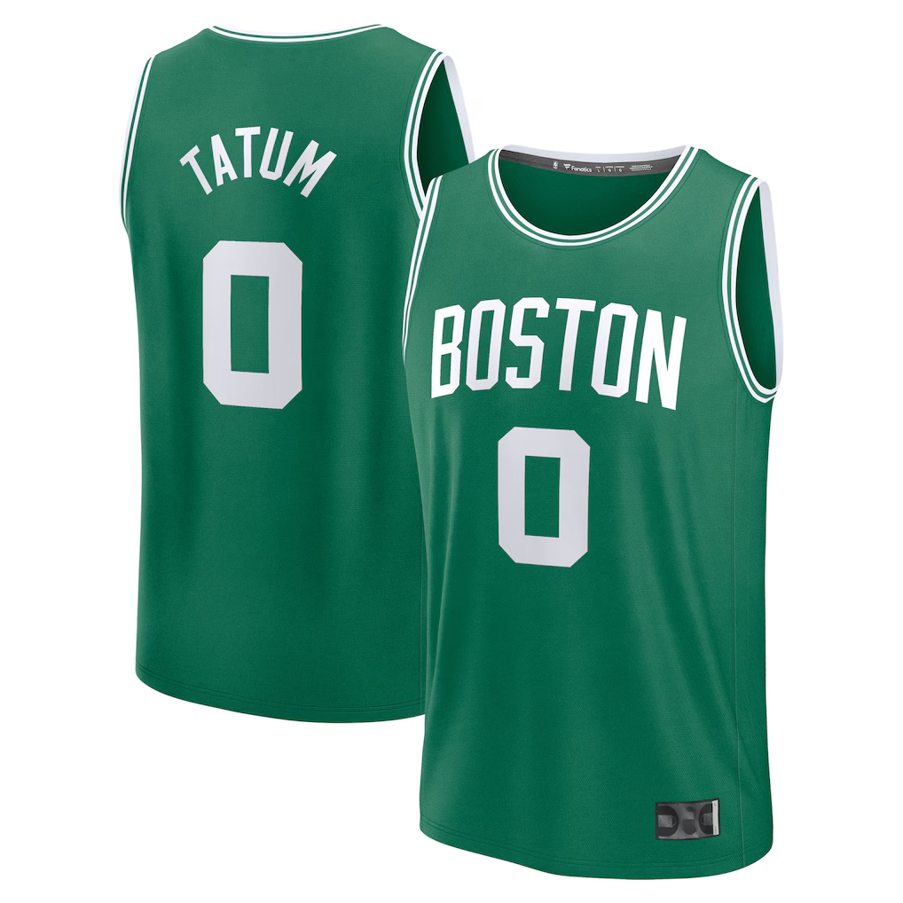 Jamed B.Celtics #0 Jayson Tatum  Kelly Green Fast Break Replica Player Jerseys - Icon Edition