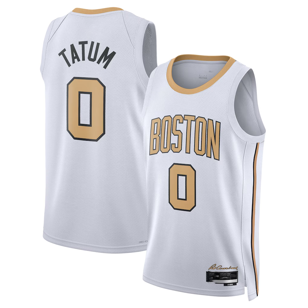 Jamed B.Celtics #0 Jayson Tatum White 2025 2026 Swingman Jerseys - City Edition