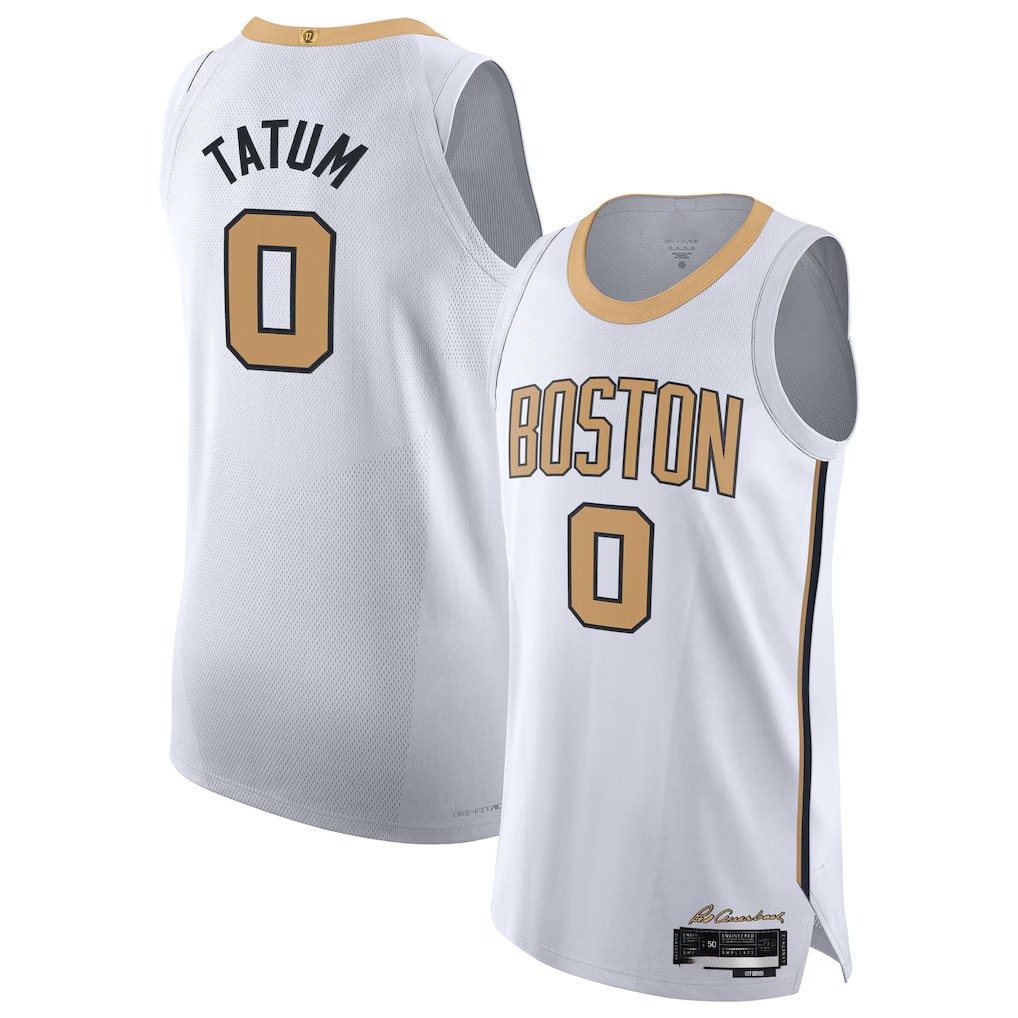 Jamed B.Celtics #0 Jayson Tatum White 202526 Authentic Jerseys - City Edition