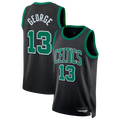 Jamed B.Celtics #13 Paul George Black Swingman Jerseys - Statement Edition