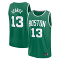 Jamed B.Celtics #13 Paul George  Kelly Green Fast Break Replica Jerseys - Icon Edition