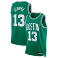 Jamed B.Celtics #13 Paul George Kelly Green Swingman Jerseys - Icon Edition