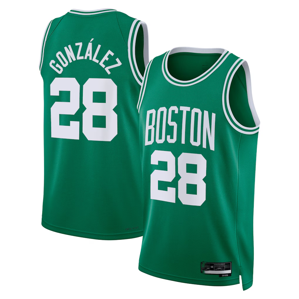Jamed B.Celtics #28 Hugo Gonz¨¢lez Kelly Green Swingman Jerseys - Icon Edition