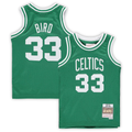 Jamed B.Celtics #33 Larry Bird Mitchell & Ness Kelly Green 1985-86 Hardwood Classics Throwback Team Jerseys