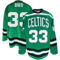 Jamed B.Celtics #33 Larry Bird Mitchell & Ness Kelly Green Big & Tall Hockey Jerseys