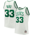 Jamed B.Celtics #33 Larry Bird Mitchell & Ness White Hardwood Classics 198586 Swingman Jerseys